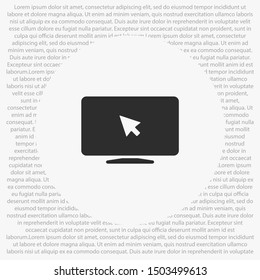 Laptop icon. One of set web icons . Lorem Ipsum Illustration design