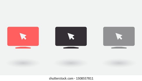Laptop icon. One of set web icons . Lorem Ipsum Illustration design