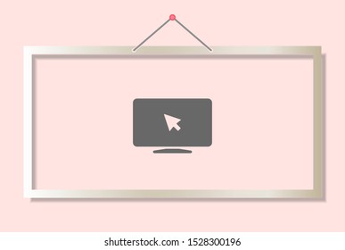 Laptop icon. One of set web icons . Lorem Ipsum Illustration design