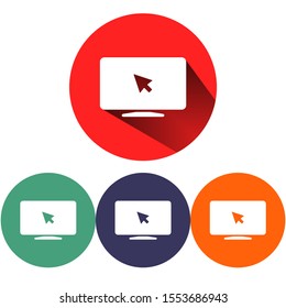 Laptop icon. One of set web icons . Lorem Ipsum Illustration design