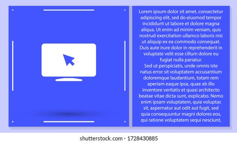 Icono de portátil. Uno de los íconos web establecidos . Lorem Ipsum Diseño de ilustración