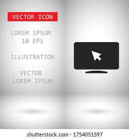 Icono de portátil. Uno de los íconos web establecidos . Lorem Ipsum Diseño de ilustración