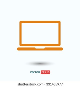 laptop icon. One of set web icons
