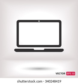 laptop icon. One of set web icons