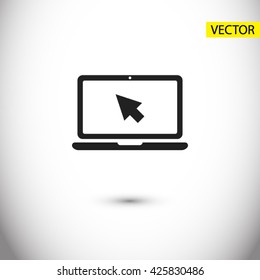 laptop icon. One of set web icons