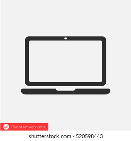 laptop icon. One of set web icons