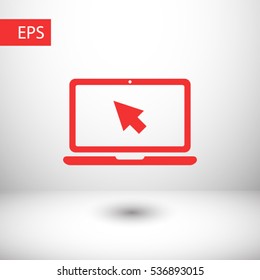 laptop icon. One of set web icons