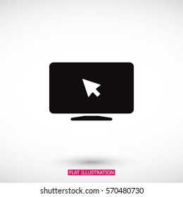 Laptop icon. One of set web icons