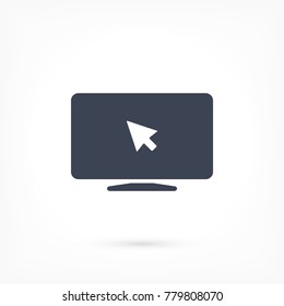Laptop icon. One of set web icons