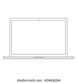 50,108 White outline laptop Images, Stock Photos & Vectors | Shutterstock