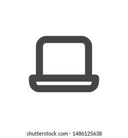 Laptop Icon With Outline Style