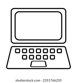 Laptop Icon In Outline Style