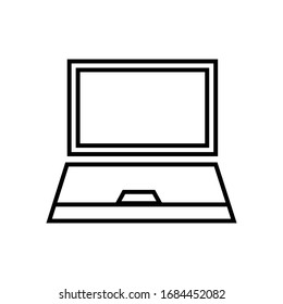 Laptop icon with outline style vector for your web design, logo, UI. illustration