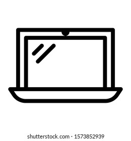 laptop icon outline vector design
