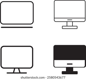 Laptop Icon Pack,. computer monitor icon vector.
