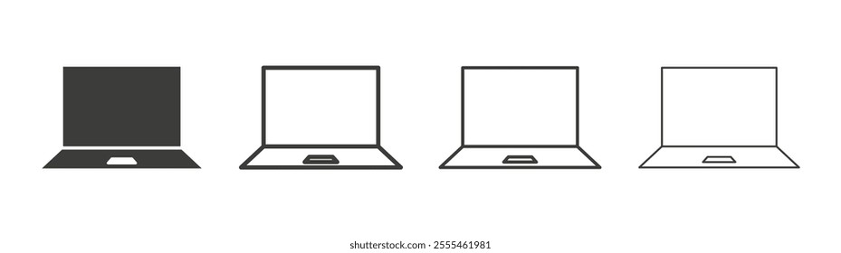 Laptop icon pack. vector illustration