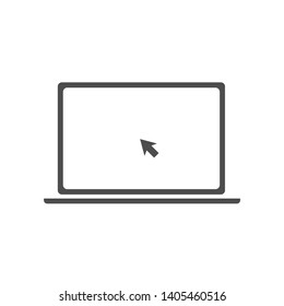 Laptop icon. Portable personal computer, Vector illustration