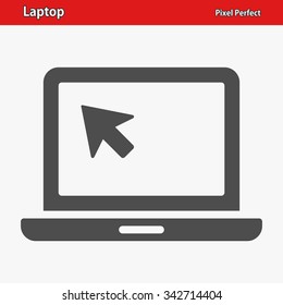 Laptop Icon. Professional, pixel perfect icons optimized for both large and small resolutions. EPS 8 format.