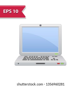 Laptop Icon. Professional, pixel-aligned icon in realistic colors.