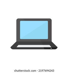 Icono de portátil. Icono relacionado con la tecnología electrónica. estilo de icono plano. Diseño sencillo editable