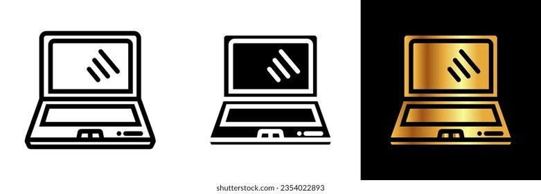 Laptop Icon, un icono que representa una laptop, que simboliza la portabilidad, conectividad y tecnología para el trabajo, la comunicación y las actividades digitales.