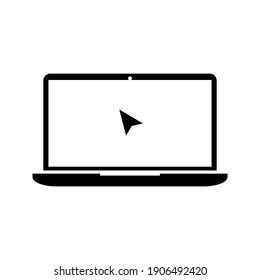 laptop icon with responsive design for apps and websites on a white background