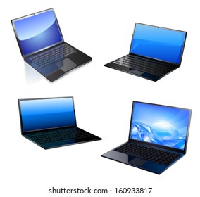 Laptop icon set