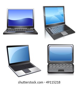 Laptop icon set