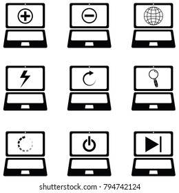 laptop icon set