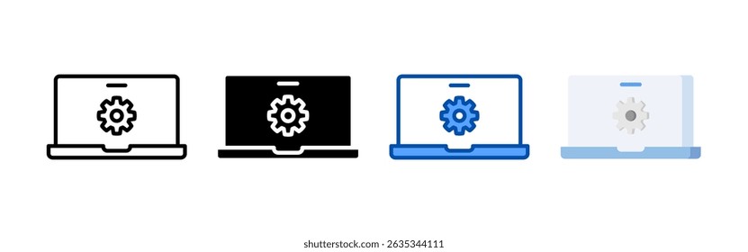 Pacote do conjunto de ícones do notebook. Coleção de ícones de estilo múltiplo perfeita para sites, aplicativos e apresentações. Coleção de ícones de vetor simples