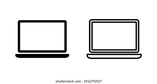 Laptop icon set. computer icon vector