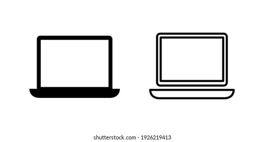 Laptop icon set. computer icon vector