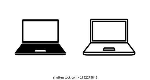 Laptop icon set. computer icon vector