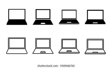 Laptop icon set. computer icon vector