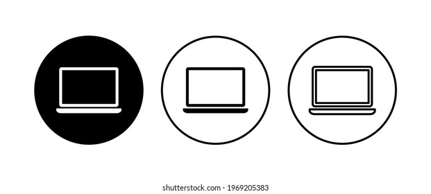 Laptop icon set. computer icon vector