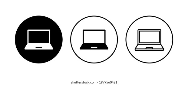 Laptop icon set. computer icon vector