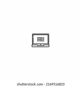 Laptop icon set. computer icon vector