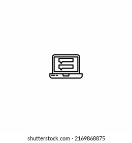 Laptop icon set. computer icon vector