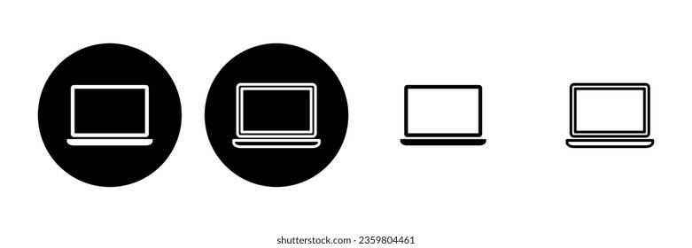 Laptop icon set. computer icon vector