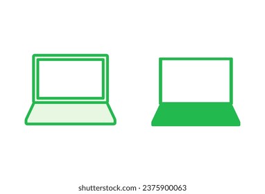 Conjunto de iconos de la laptop. vector de icono de equipo
