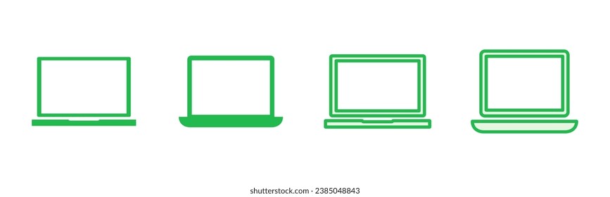 Laptop icon set. computer icon vector