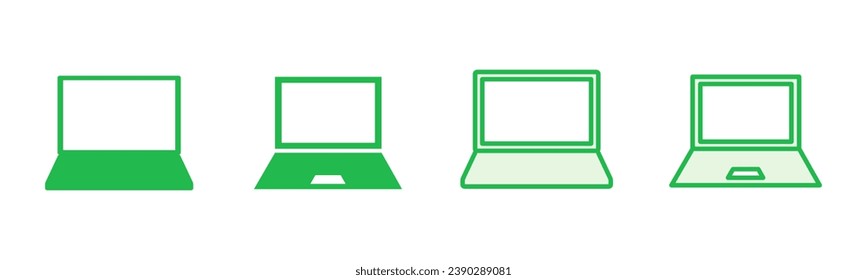 Laptop icon set. computer icon vector