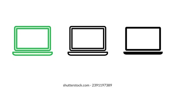 Laptop icon set. computer icon vector