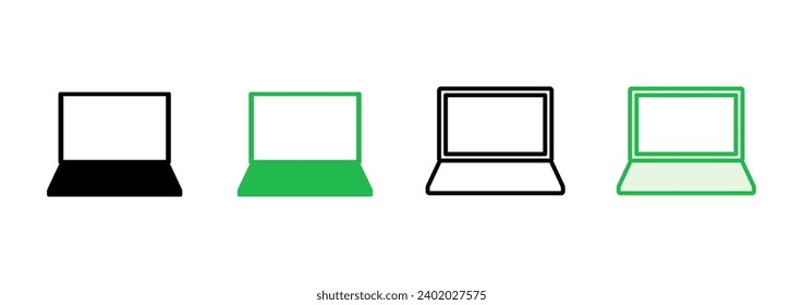 Laptop icon set. computer icon vector