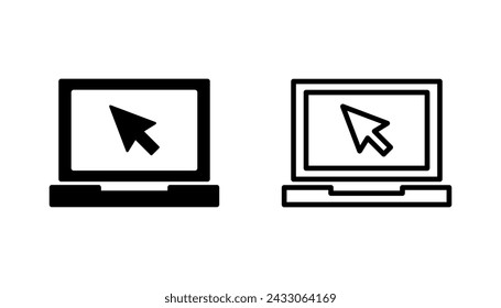 Laptop icon set. computer icon vector