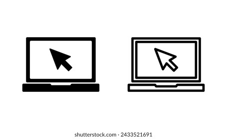 Laptop icon set. computer icon vector