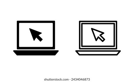 Laptop icon set. computer icon vector