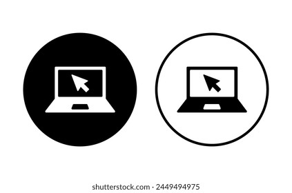 Laptop icon set. computer icon vector