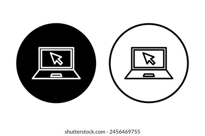 Laptop icon set. computer icon vector