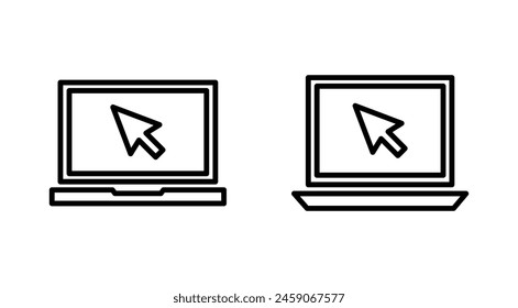 Laptop icon set. computer icon vector